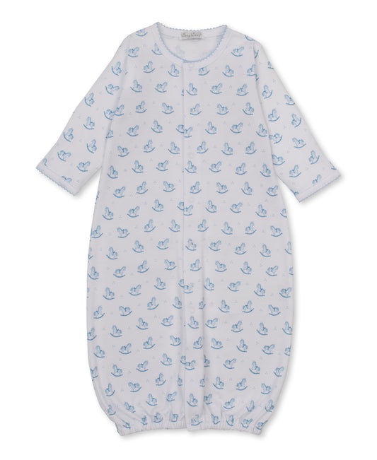 Gingham Rockers Blue Pima Convertible Gown