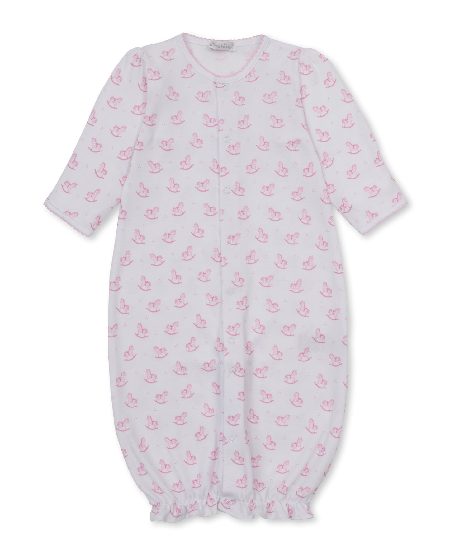 Gingham Rockers Pink Pima Convertible Gown