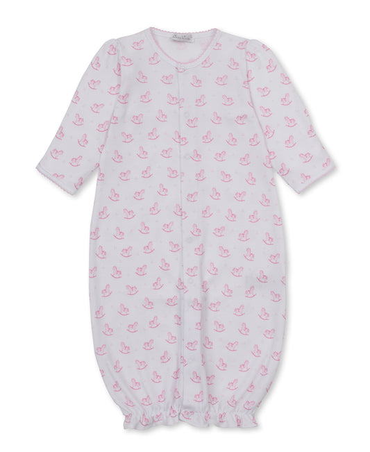 Gingham Rockers Pink Pima Convertible Gown