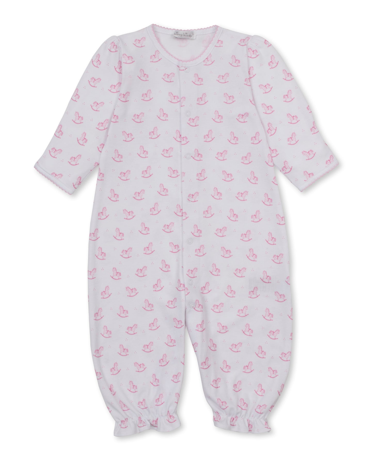Gingham Rockers Pink Pima Convertible Gown