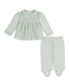 Autumn Meadows Smocked Pima Top + Footed Pants Set