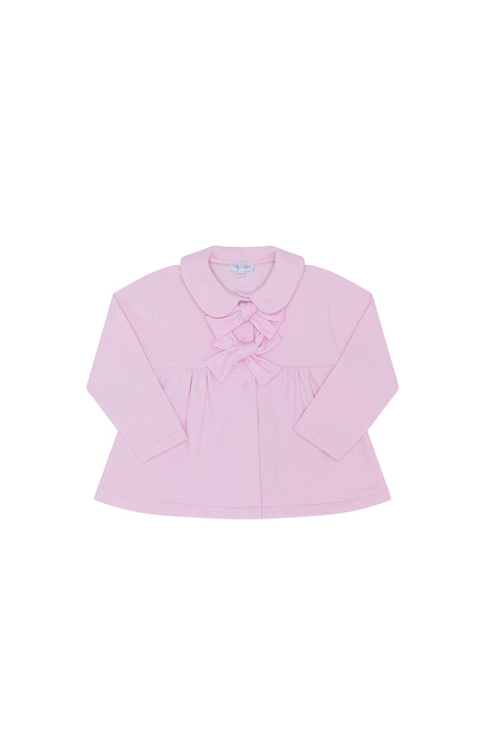 Elise Pima Bow Coat - Pink