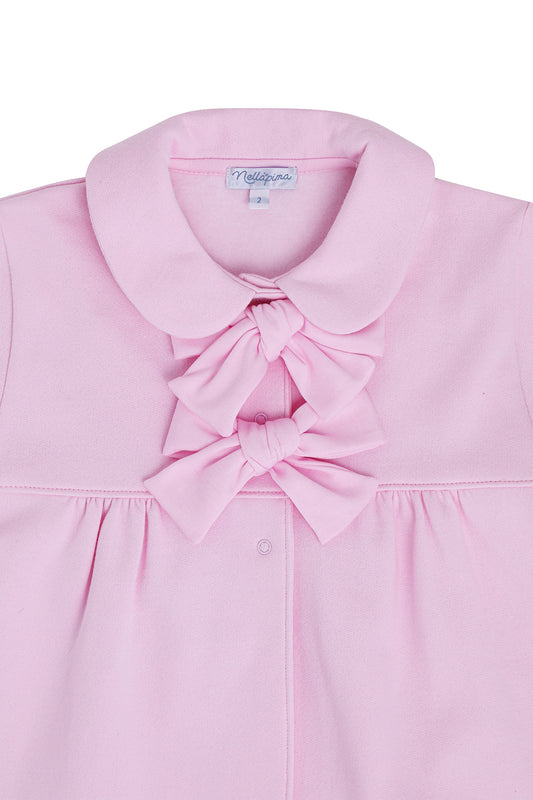 Elise Pima Bow Coat - Pink