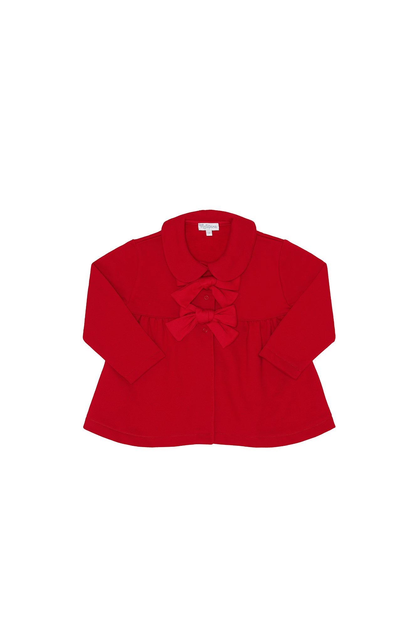 Elise Pima Bow Coat - Red