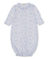 Delicate Blue Blooming Bows Convertible Gown