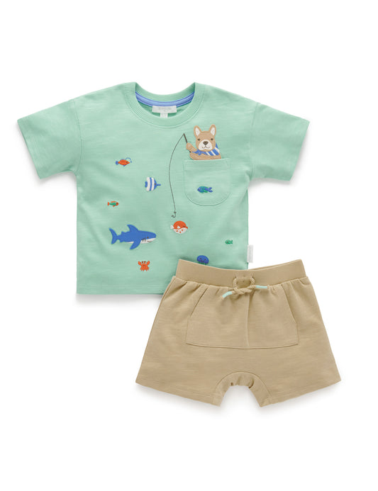 Organic Catching a Shark Shirt & Shorts Set
