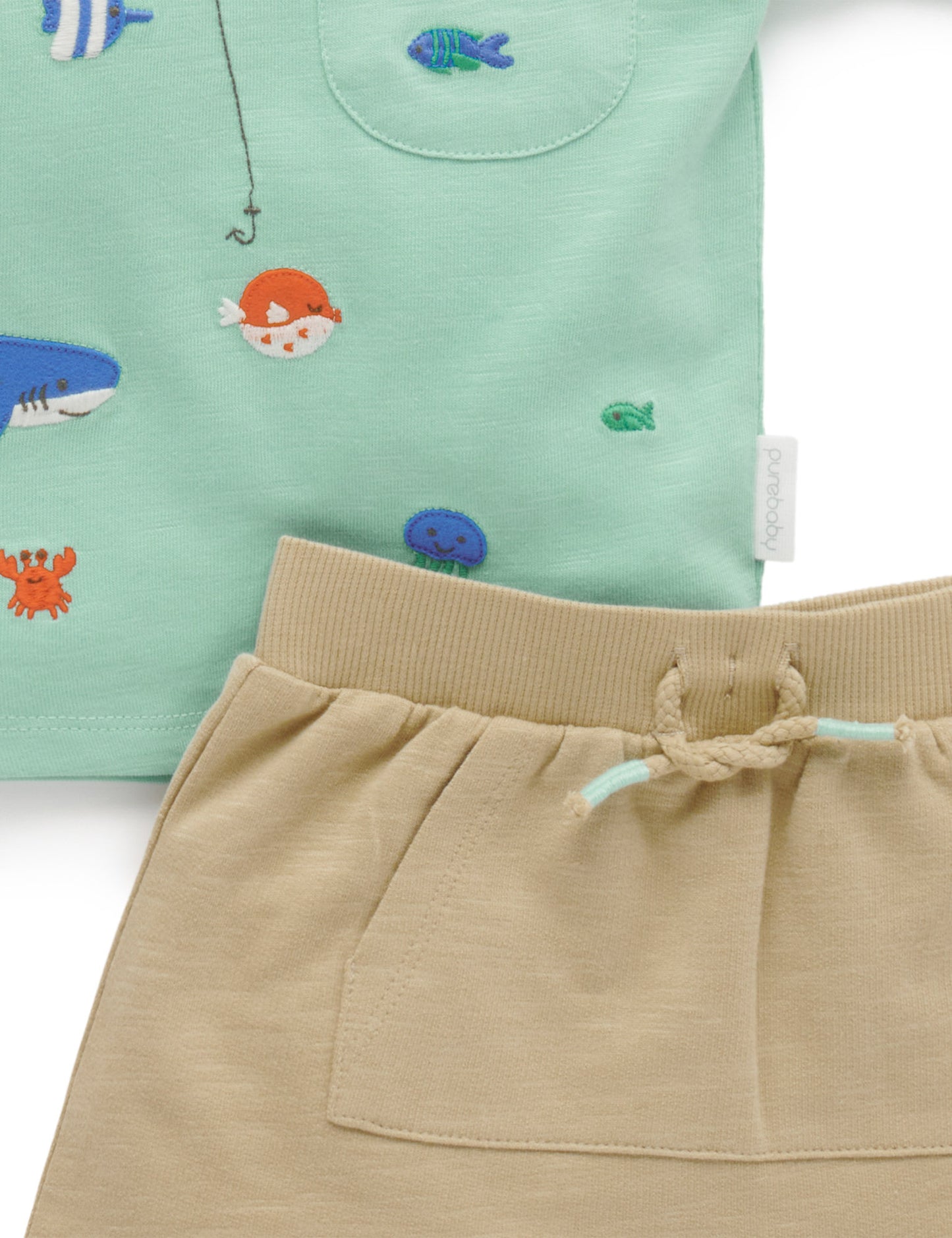Organic Catching a Shark Shirt & Shorts Set