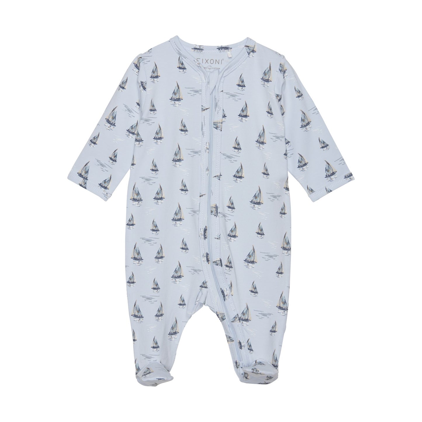 Organic Sailboats Zip Footie