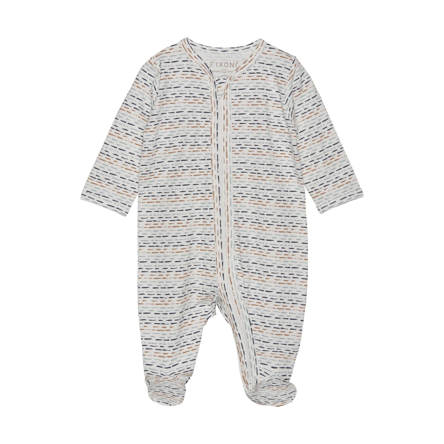 Organic Multi Stripes Zip Footie