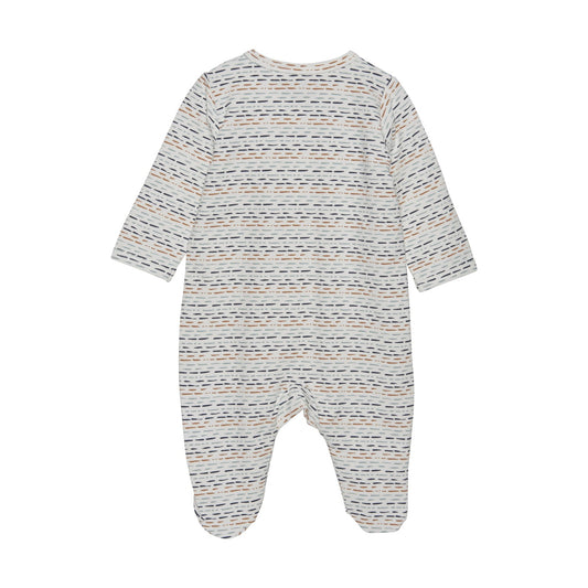 Organic Multi Stripes Zip Footie