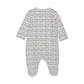 Organic Ocean Lines Zip Footie
