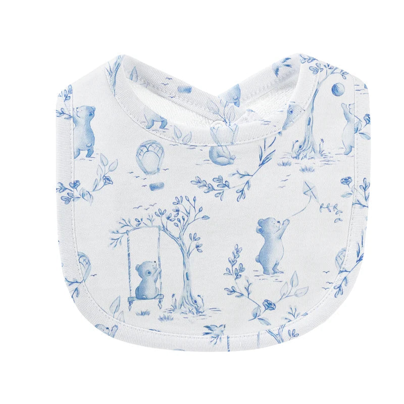 Toile De Jouy Blue Pima Bib