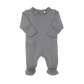 Modal Zip Footie- Granite Gray