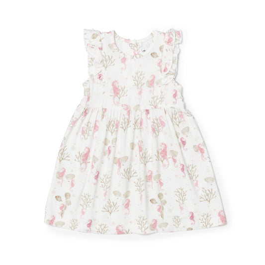 Seahorse on Cream Modal Dress