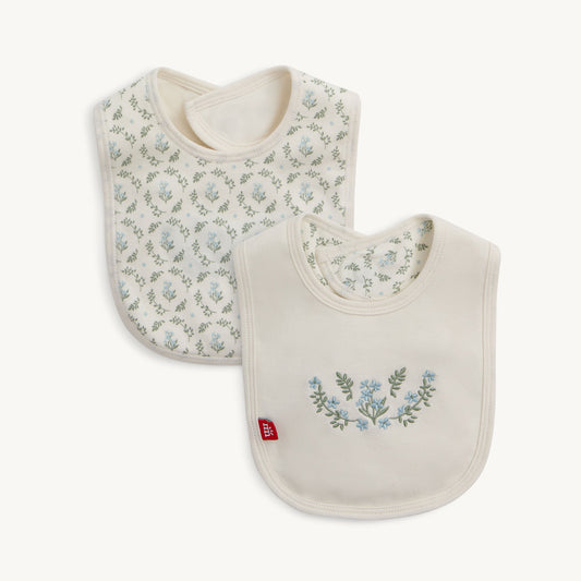 Eloise Organic Embroidered Reversible Magnetic Bib