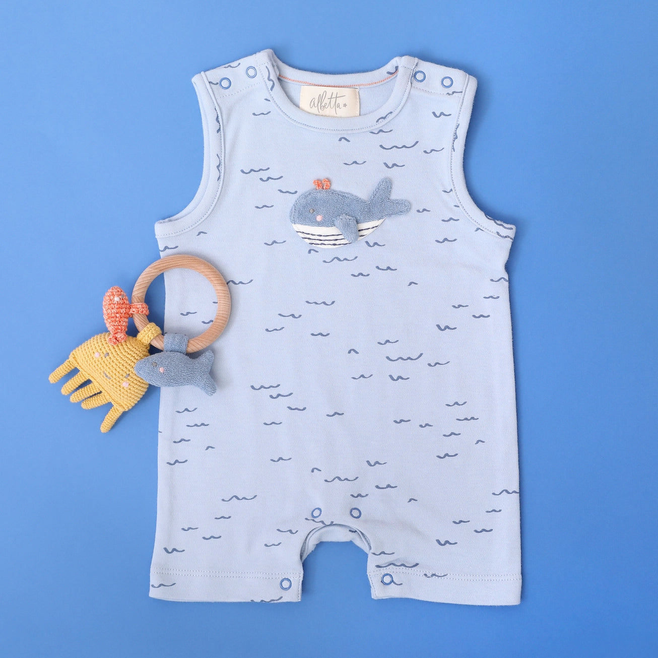 Wilbert Whale Applique Romper