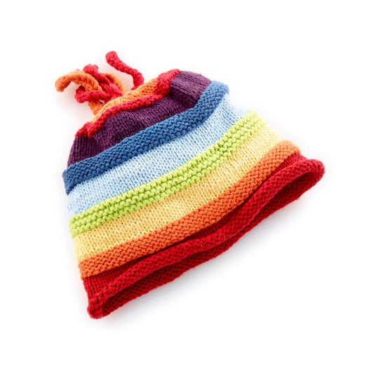 Knitted Rainbow Stripey Hat