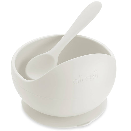 Silicone Suction Bowl & Spoon Set-Mist