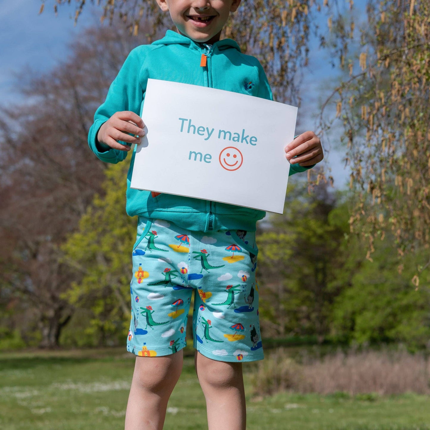 Crocodile and Elephant Seaside Shorts