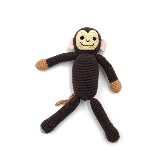 Knitted Monkey Rattle