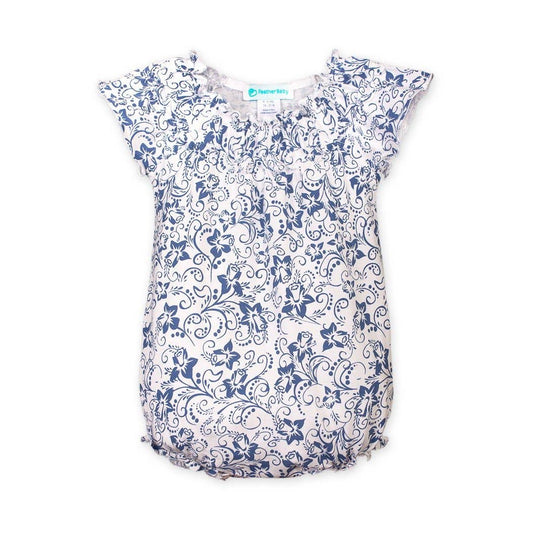 Indigo Daffodils Pima Ruched Bubble