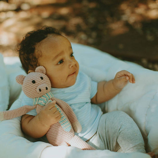 Knitted Large Pig Rattle