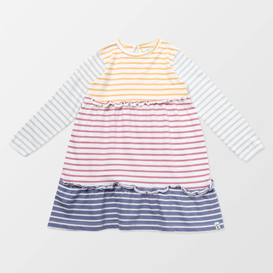 Mix Tiered Stripe Dress