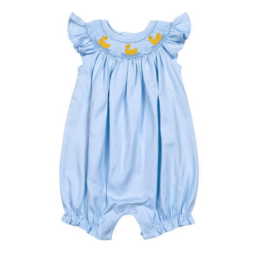 Little Ducks Hand Smocked Bishop Pima Bubble