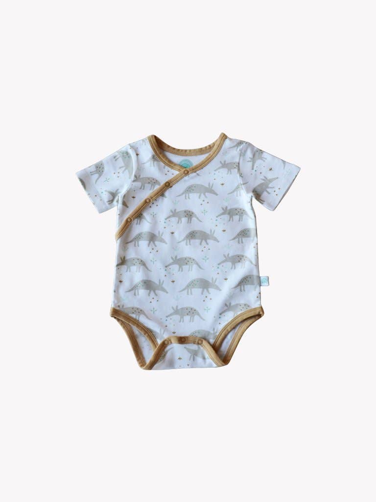 Shoulder Snap Short Sleeve Onesie - Ari Aardvark