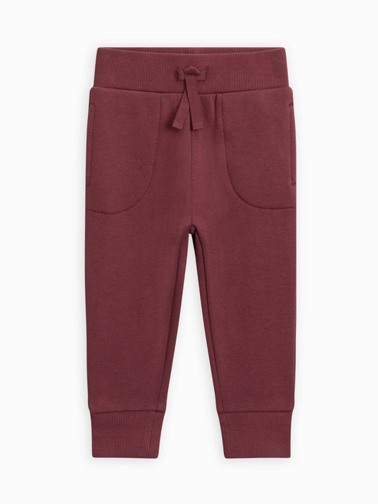 Organic Basin Fleece Joggers - Plum