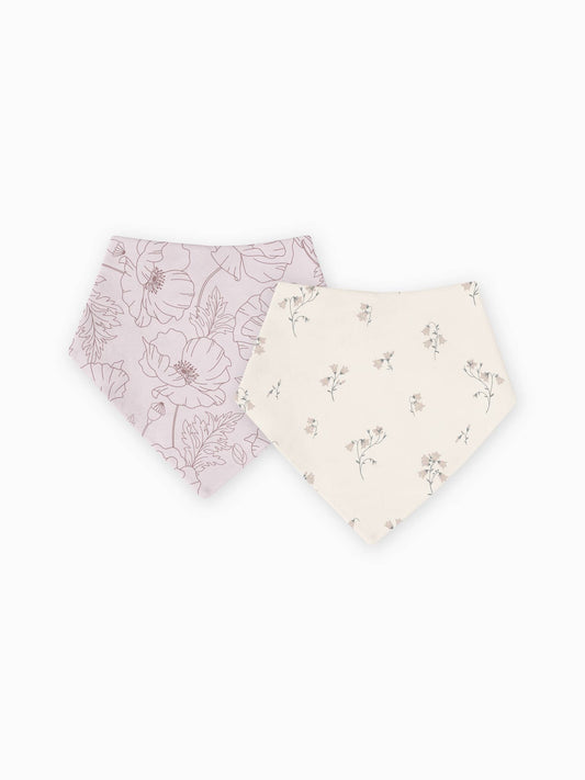 2 Pack Bibs- Poppy Floral and Bell Floral