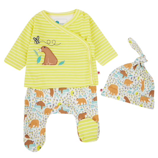 3 Piece Baby Footie Set - Baby Bear