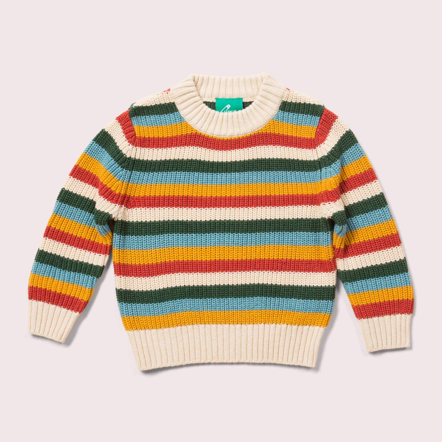 Rainbow Striped Knit Sweater