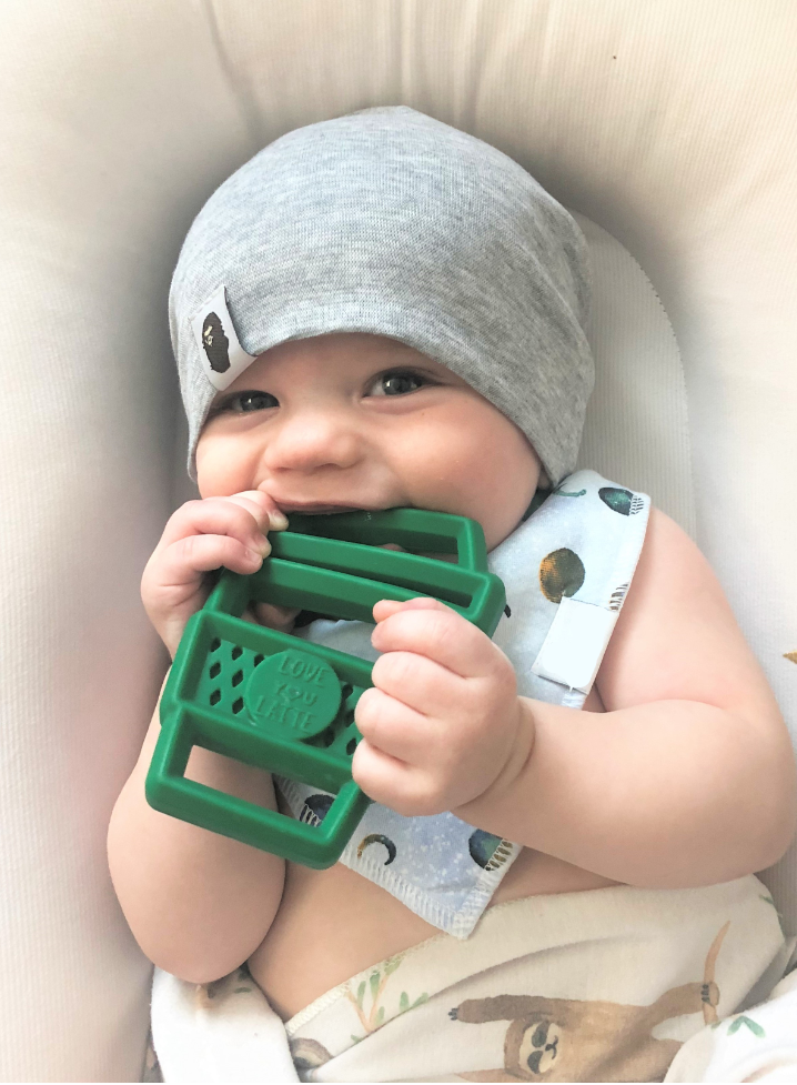 Chew Crew Latte Silicone Teether