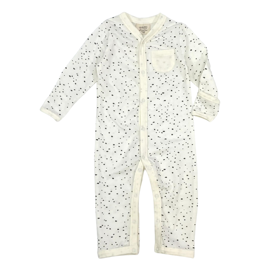 Pebble Print Baby Coverall Romper