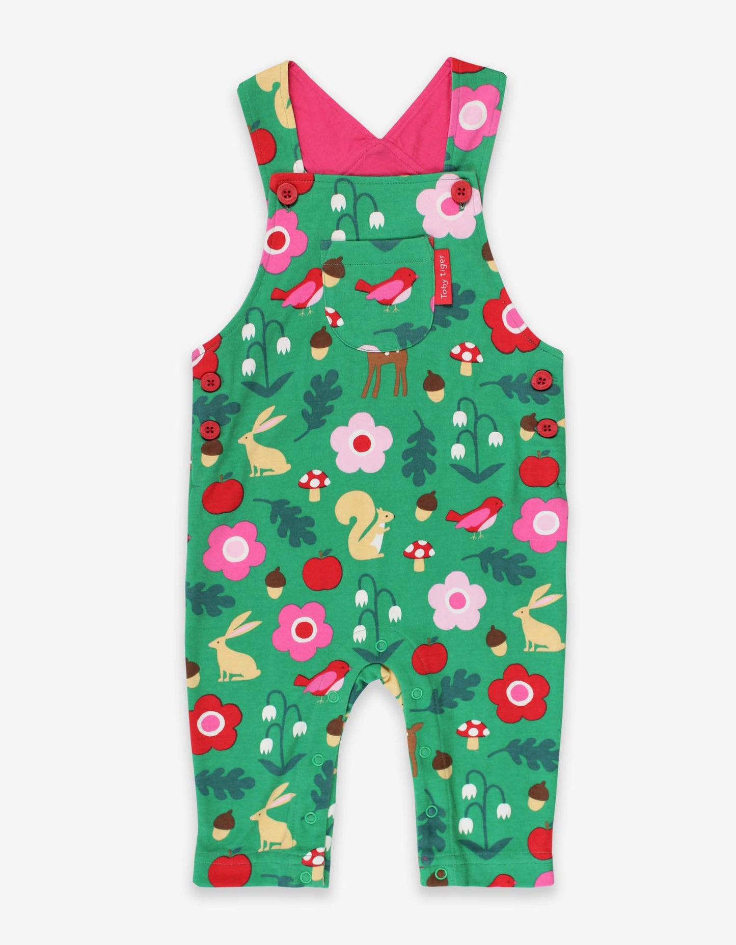 Organic Forest Adventure Print Dungarees