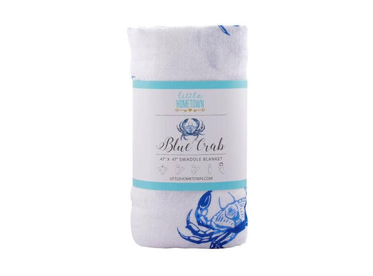 Blue Crab Swaddle Blanket