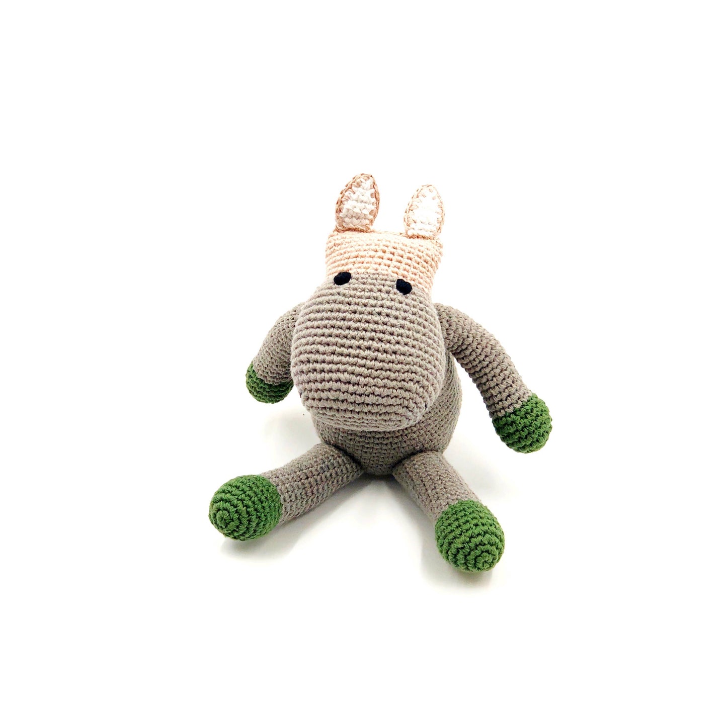 Knitted Hippo Rattle