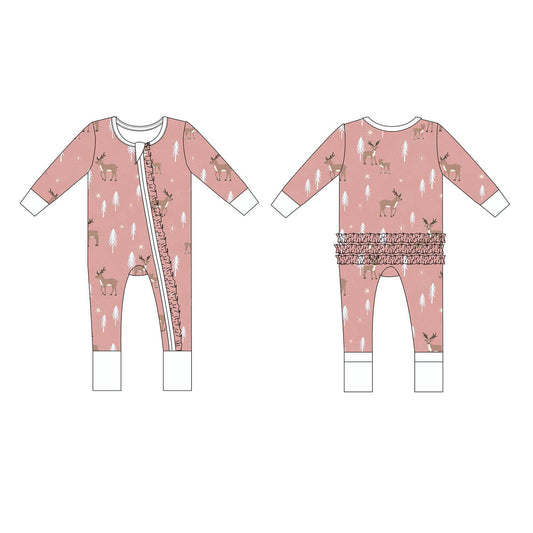 Deer Bamboo Ruffle Convertible Pajamas