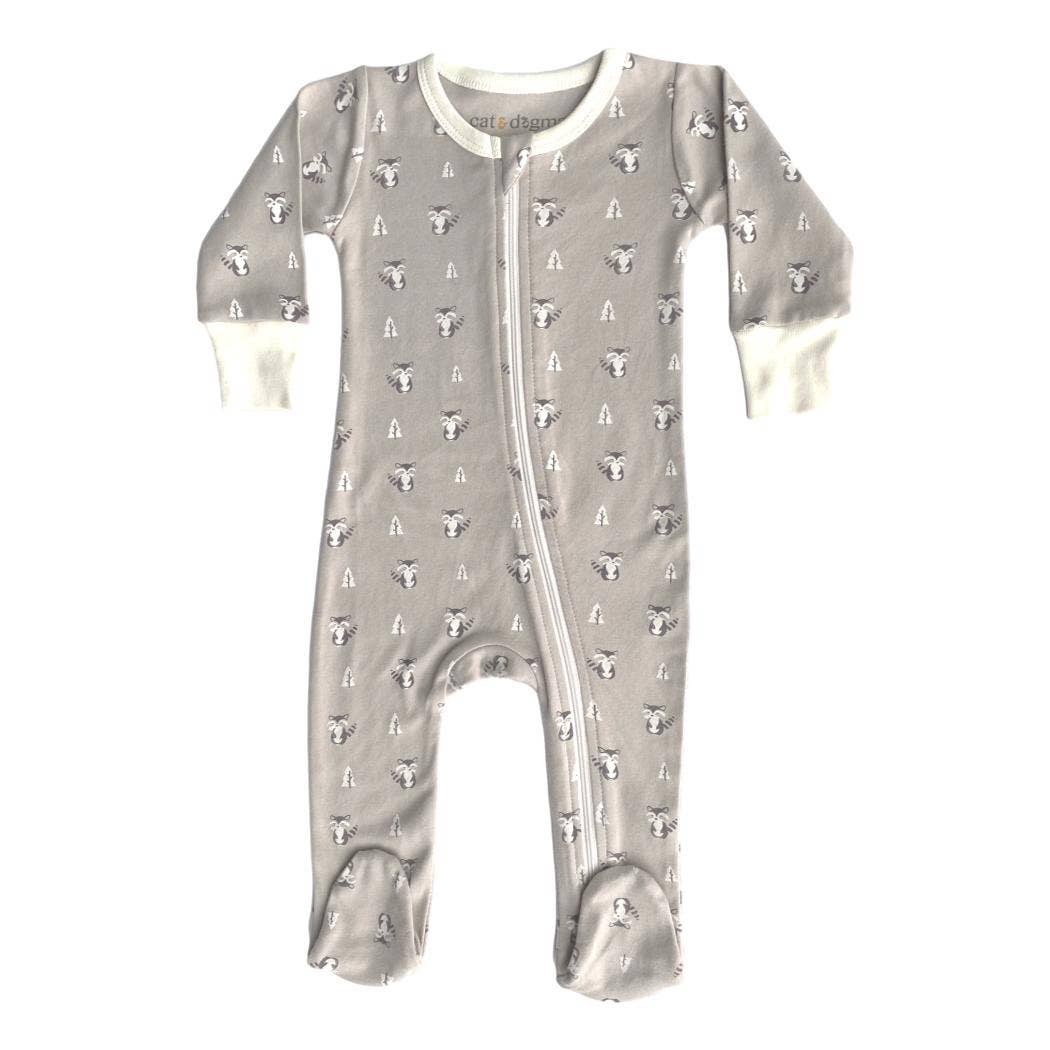 Organic Baby Raccoon Footie