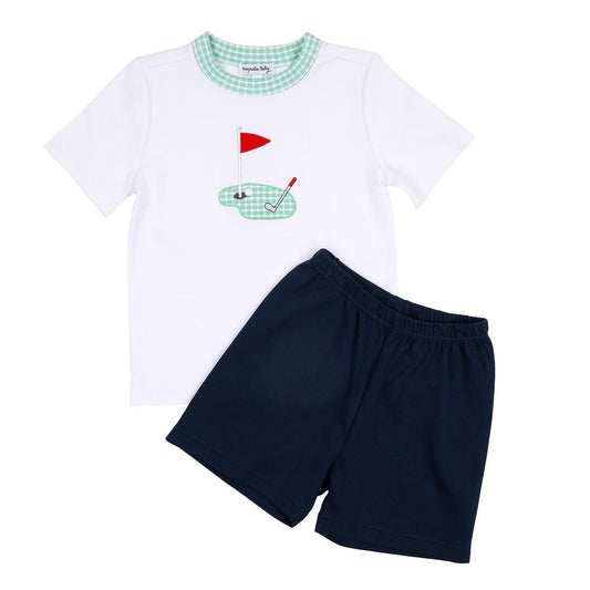 Hole in One Applique 2 PC Shirt/Short Set