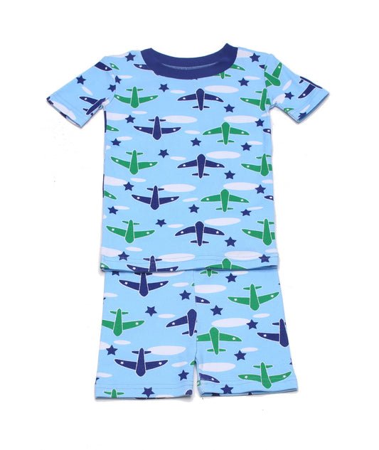 Airplane Short Pajama Set