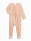 Peyton Zipper Footie - Blush