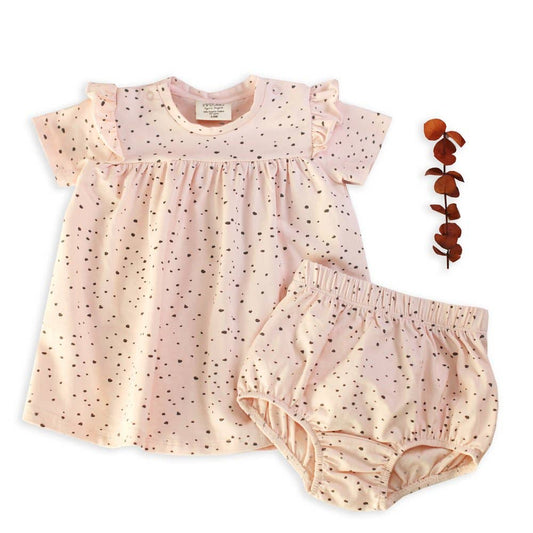 Pebble Short Sleeve Ruffle Dress