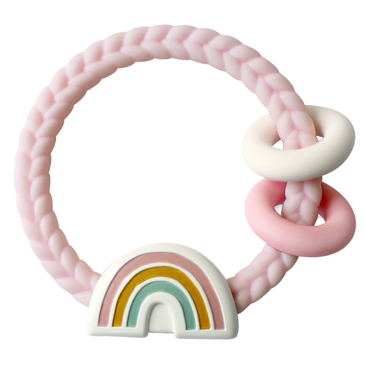 Pink Rainbow Teether Rattle