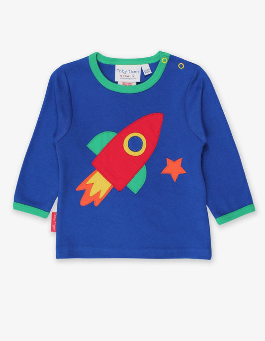 Organic Rocket Planet Applique Shirt