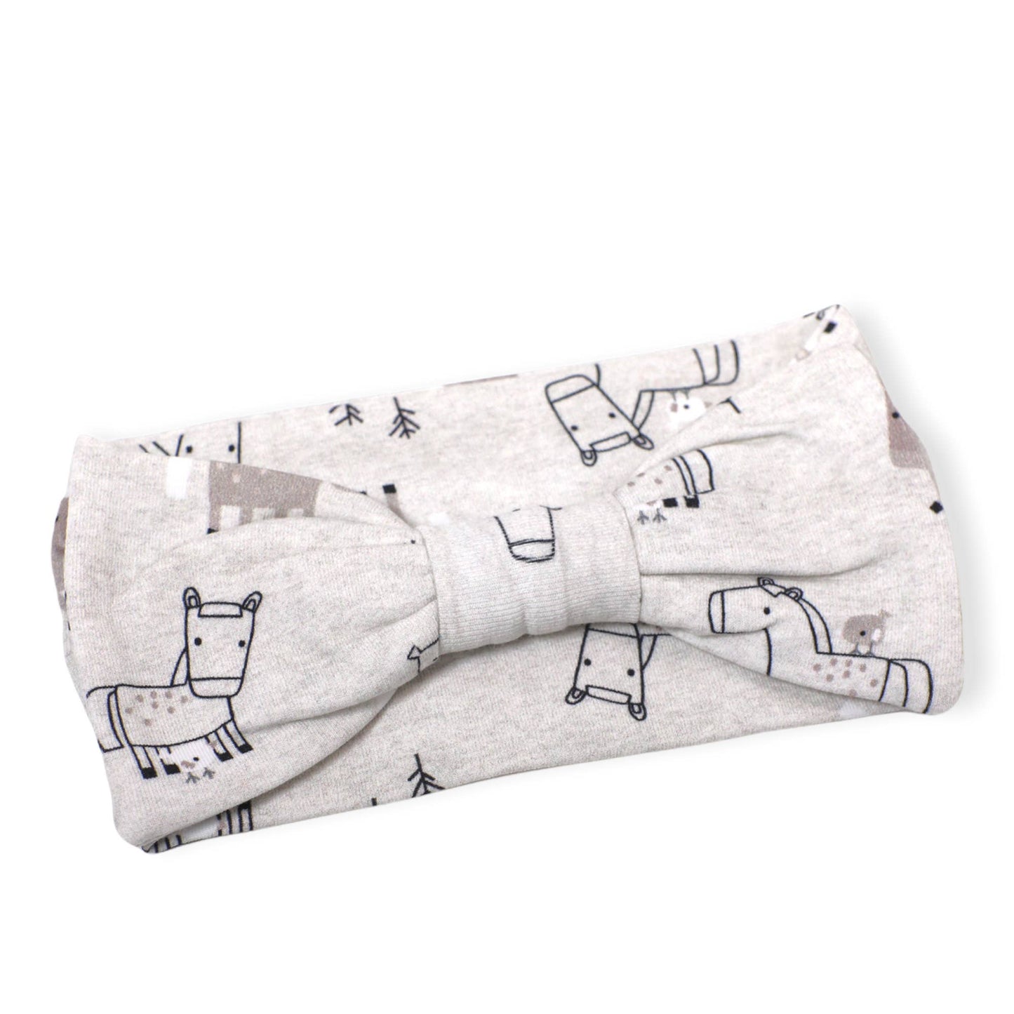 Organic Horse & Bird Bow Stretch Headband