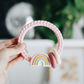 Pink Rainbow Teether Rattle