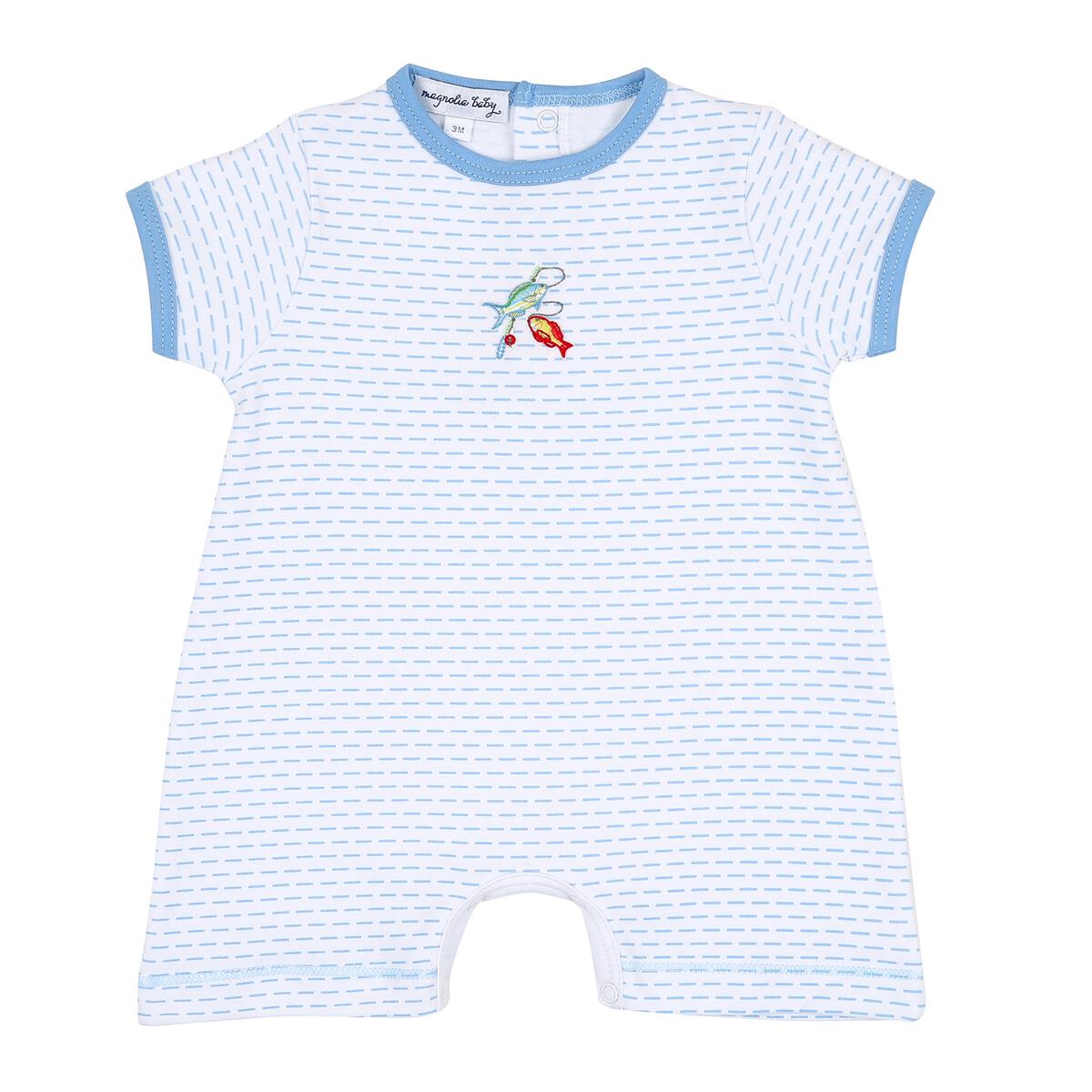 Fish All Day Embroidered Short Playsuit