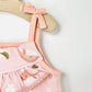 Organic Gardenia Whale Pom-Pom Romper